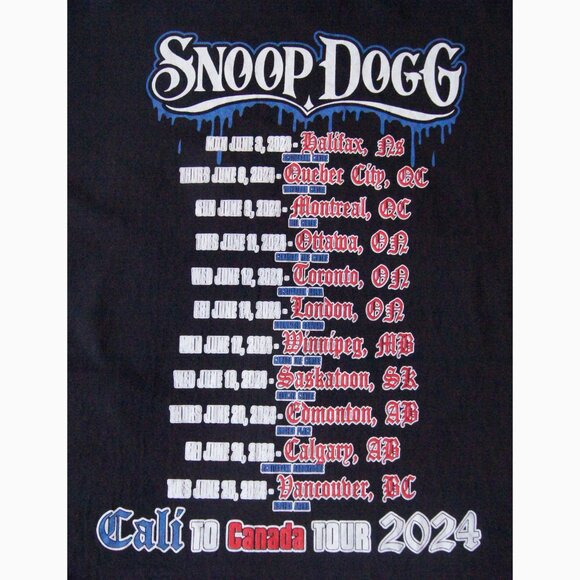 Snoop Dogg Cali To Canada Tour T-Shirt - Picture 4 of 6